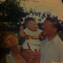 Nanny Pat, me and Grandad Willy